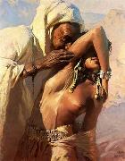 Arab or Arabic people and life. Orientalism oil paintings  477